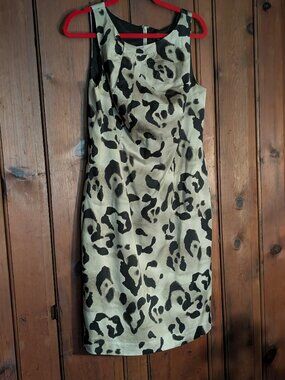 Ann Taylor Dress -Sleeveless -Silk/cotton blend -Cheetah leopard print -Sz10